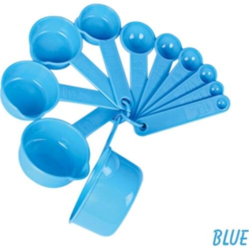 11pcs/set Kitchen Measuring Spoons Teaspoon Coffee Sugar Scoop Cake Baking Flour Measuring Cups Kitchen Cooking Tools Home Usage