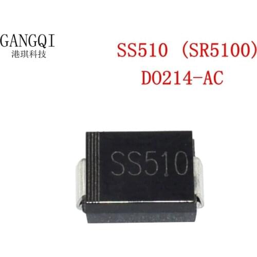 20pcs SS510 SMB SS5100 SMD SR5100 5A 100V DO-214AC Schottky diode New and Original