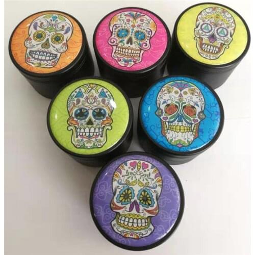 3D Herb Grinder Tobacco Smoke Crusher 50mm 4 layer Metal Grinder