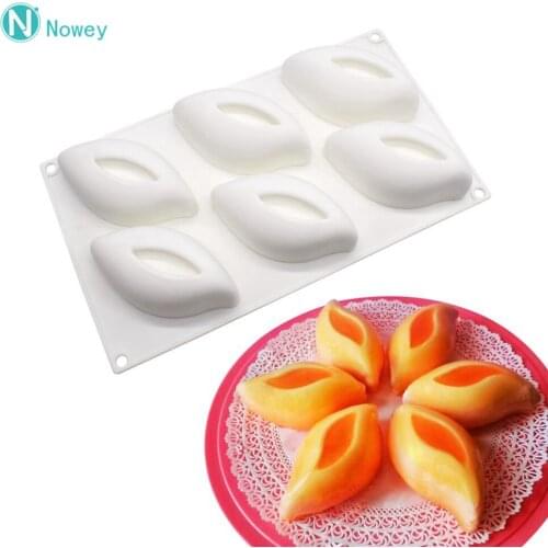 6 Cavity Pea pod Silicone Mousse Cake Mould For Baking DIY Cake Mould Dessert Mousse Mold Cake Decorating Tools Cake Tools