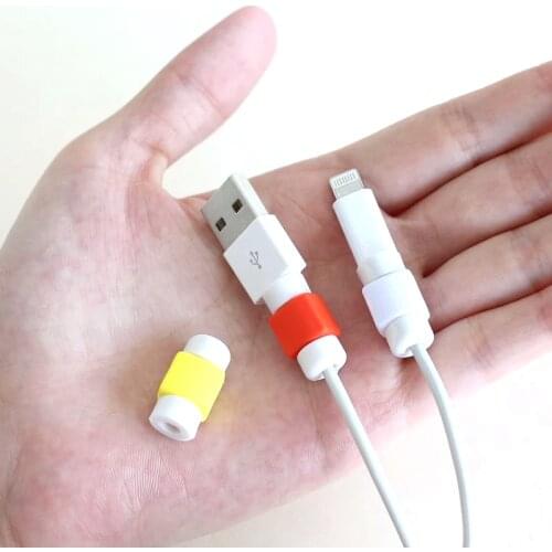 6 Pcs/lot Cable Protector For iPhone Charger Protection Cable USB Cord Saver Bite USB Cable Chompers For iPhone Cable Protector