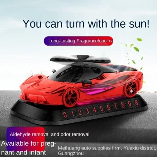 2021 New Product Three-in-one Solar Car Propeller Aromatherapy, Car Model Parking Card Decoration Perfume Seat