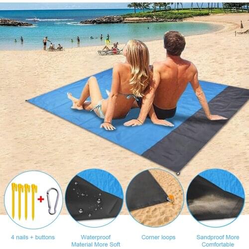 Large Beach Towels Sandproof Waterproof Beach Blankets Camping Mat Portable Folding Picnic Mat For Outdoor Sleeping Beach Mat