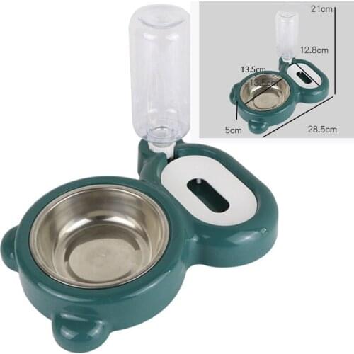 Cat dog bowl double bowl pet automatic waterer not wet mouth cat food bowl rice bowl overturn prevention dog bowl cat supplies