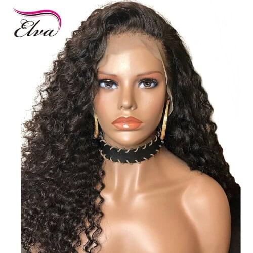 Elva Hair 150% Density 13*6 Lace Front Human Hair Wigs For Black Women Pre Loose Deep Wave Plucked Lace Wigs Brazilian Remy Hair
