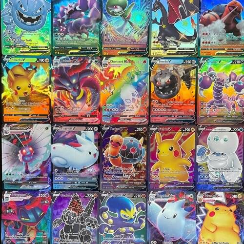 French Pokemon Cards V VMAX Shining Game Card Playing Tag Team GX Mega EX Display Booster Pokémon Carte Francaise Kids Toy Gift