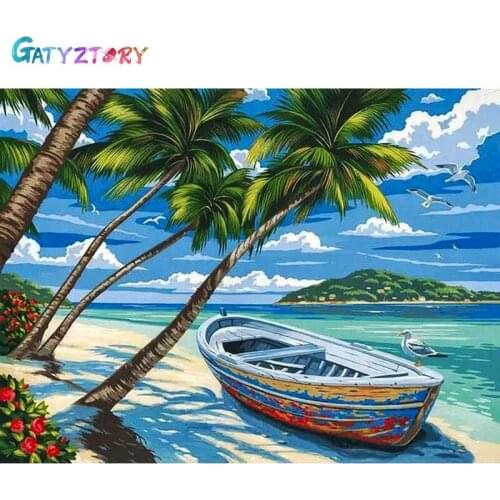 GATYZTORY 5D Diamond Painting Scenery Full Square&Round Landscape Diamond Embroidery Mosaic Home Decorations