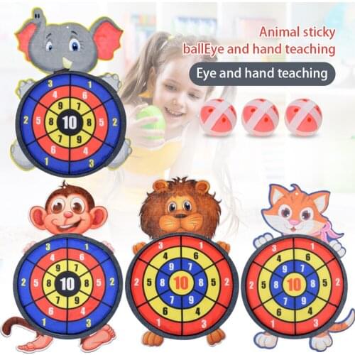 Sticky Balls Target Dart Board Set Parent-Child Game Interactive Toy Self-adhesive Target Sports Indoor Outdoor Toss Game