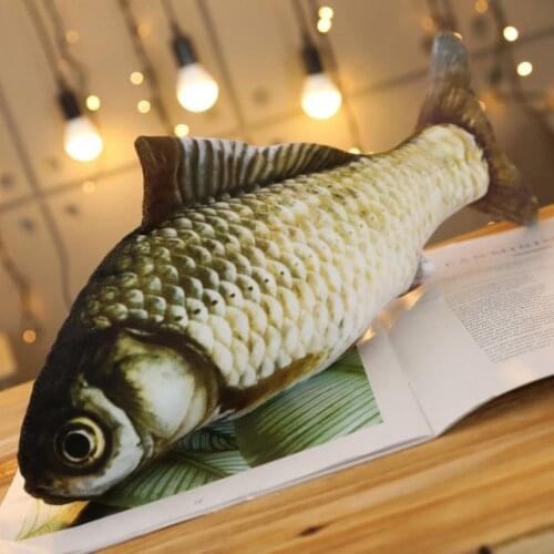 Simulation Crucian Carp Fish Soft Stuffed Sofa Bed Cushion Home Car Decor Gift