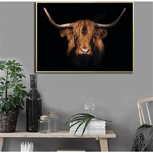 Painting Black Beautiful Animal Canvas painting Art picture Wall Pictures Poster Wall Art Picture Nordic Home Decor Canvas Paint