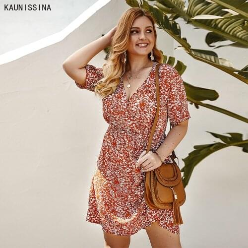 KAUNISSINA Plus Size Summer Dresses