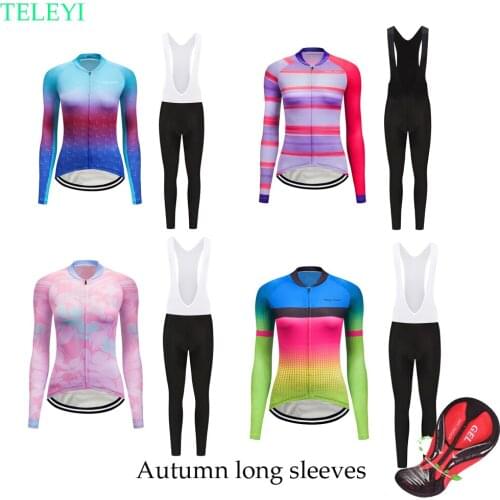 Lycra Cycling Clothing Set Women 2021 Fashion Bicycle Uniform Female Road Bike Jersey Sport Suit MTB Cyclist Dress Clothes Kit