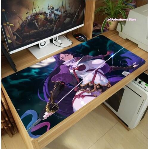 Anime Fate/Grand Order FGO Minamoto no Raikou Otaku Mouse Pad Laptop Mice Mat Tabletop Keyboard Mat Anti-Slip Playmat Cosplay