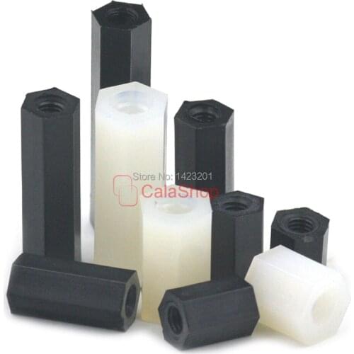 50 Pcs / Lot Fastener M2 M3 M4 Plastic Nylon Round Pan Phillips Head Screw Bolt With Nuts DIY Fasteners White Black