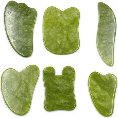 Natural Jade Face Massager Gua Sha Scraper Board Facial Guasha Meridian Muscle Relaxation Skin Lifting Face Thin Gouache Scraper