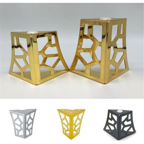Furniture Legs Heavy Duty Modern Cabinet Foot Hollow For Sofa Coffee Table Cabinet TV Stands With Screws Black/Gold/Silver 1PC