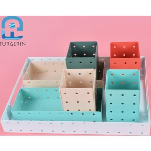 Metal Storage Box Desk Office Organizer Stainless Square Nordic Pen Container