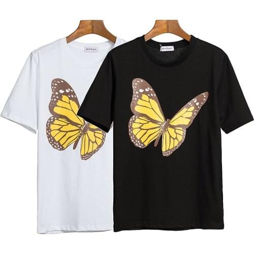 Palm angels Fashionable all-match personality beautiful butterfly print T-shirt