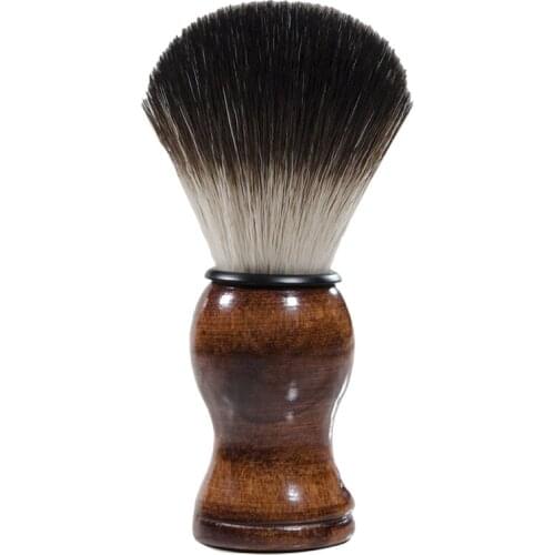 Men Shaving Brush Shave Wooden Handle Facial Beard Cleaning Appliance High Quality Pro Salon Tool Safety Razor Brush