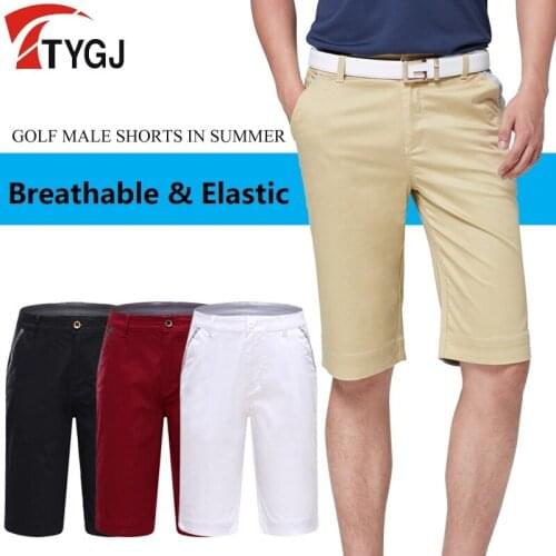 2020 Mens Golf Shorts Comfortable Soft Breathable Shorts Male Sports Elastic Plus Size Summer Golf Knee length shorts size30-38