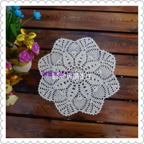 2016 new fashion natural cotton 33cm round lace crochet mat colorful hot dish cup mat as novelty household for sale from china