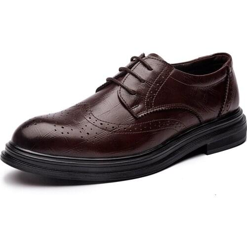 New leather mens shoes Brock shoes mens business suits mens leather shoes casual shoes tide