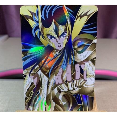 Original Saint Seiya 12Pcs Flash Collection Cards Size 86X59mm TCG Game Card Toys For Kids Child Birthday Gift Japanese Anime
