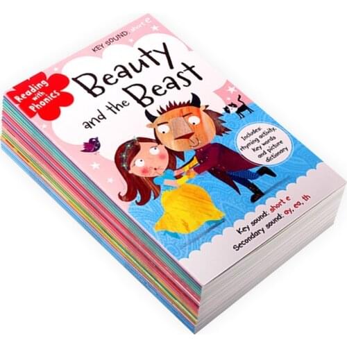 4-8 year 20 book/set Reading with Phonics Children English picture books Fairy tale book Childrens natural spelling reading