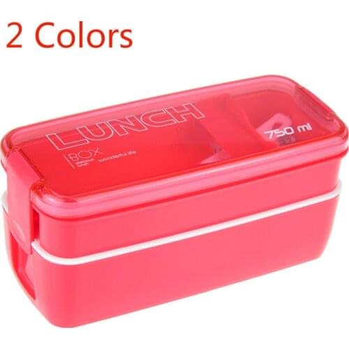 750ml Plastic Lunch Box For Kids High Quality Food Storage Container Microwave Oven Barbecue Bento Boxes Kitchen Accessories