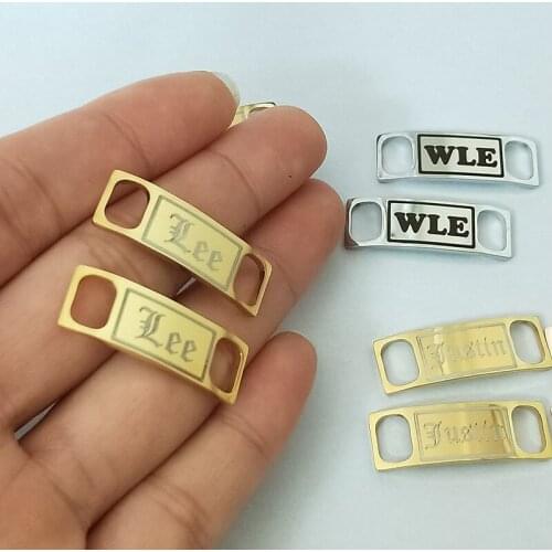 Custom Name Shoe Buckle Stainless Steel Bar Charm Shoe Buckie Shoe Accessories For Women Men Babygirl Personalized Gift