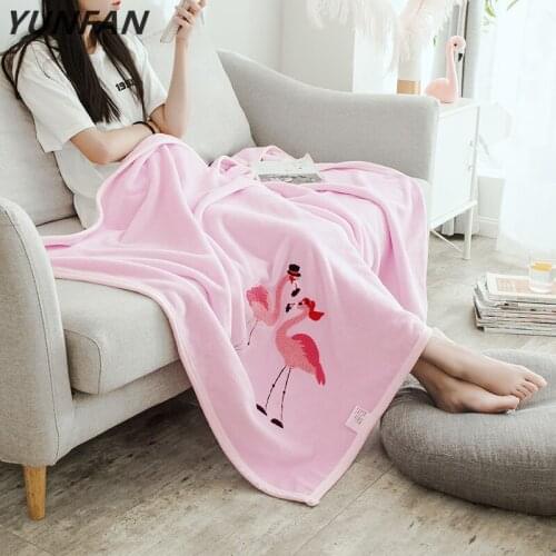 Pink blankets princess quilts twin single girls blankets soft Throw Flannel blanket on Bed/car/sofa kids luxury flamingos rugs