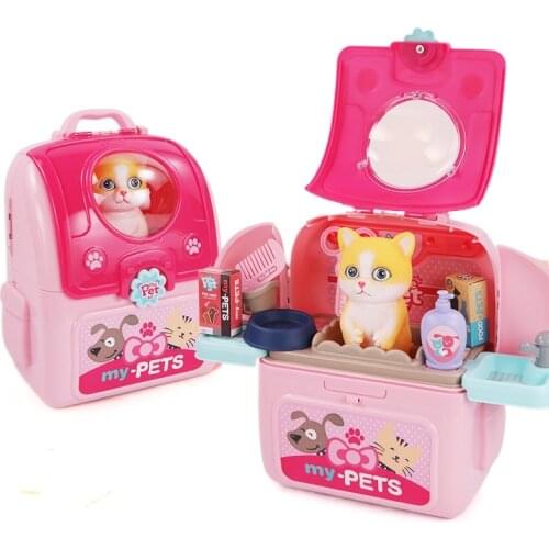 Simulated Pet Backpack Cat Dog Space Bag 2 In 1 Set Kids Unisex Interactive Development Toys