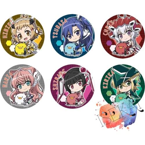 Senki Zessho Symphogear XV Anime badge Tachibana Hibiki Kazanari Tsubasa Yukine Chris Cute Metal Badge Brooch Pins