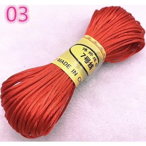 20yards/lot 1.5mm Chinese Knot Line Cord Silk Satin Cord Nylon Cord DIY String Necklace Bracelets Cord #03