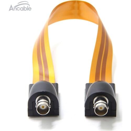 Ancable Ultra Flat Jumper Video Cable for Windows and Doors 1ft,BNC Female to BNC Female Coupler