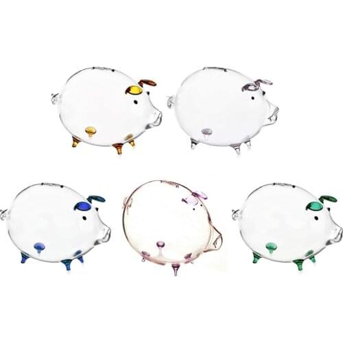 Pig Piggy Bank Money Boxes Coin Saving Box Cute Transparent Glass Souvenir Birth, Coin Banks Money Saving Box for Children,Boys