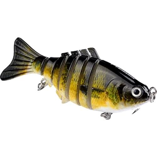 1pcs Multi Jointed Fishing Hard Lure Swimbait Minnow Lifelike Fish Tackle Hooks