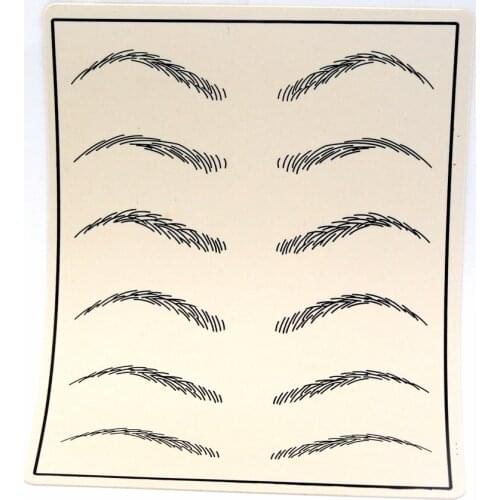 10pcs Cosmetic Permanent Makeup Eyebrow Tattoo Practice Skin Supply fake eyebrow tattoo practice skin for microblading