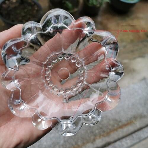 2pcs/lot chandelier crystal lamp clear glass bowl E14 lampholder flower tray chandelier decorative tray lighting accessories