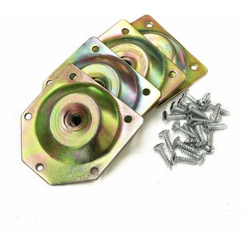 4pcs Accessories Home Hardware Cabinet Furniture Mounting Bracket Table Feet Sofa Angled Legs Fixing Plate Bed With Screw