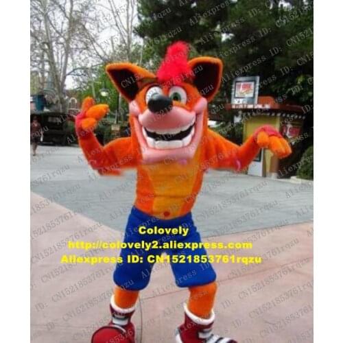 Crash Bandicoot Wolf Mascot Costume Adult Cartoon Character Outfit Suit Enterprise Propaganda Upmarket Upscale zz7637
