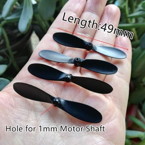 Free Shipping CW CCW 49MM 5CM 1mm 0.8mm Hole Props Propellers Blades For Foam Glider Airplane Quadcopter Toys Spare Parts
