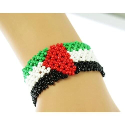 Handmade Bead Bracelet Hippy Friendship Popular Roll Crochet Woven Seed Beads Tricolor stripes Bracelets For Women Men