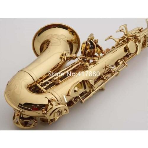 Brand MARGEWATE Curved Soprano Saxophone S-991 B Flat Gold Lacquer Popular instruments Music With Case Free Shipping