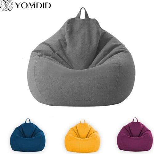 New Lazy Bean Bag Sofas Cover without Filler Lounger Seat Bean Bag Puff Asiento Couch Tatami Solid Color Christmas Chairs Covers