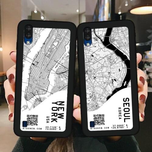 INS Travel Country Sketch Exclusive City Map phone case For ZTE Blade A5 A7 A3 2020 soft Silicone TPU Phone back Cover Coque