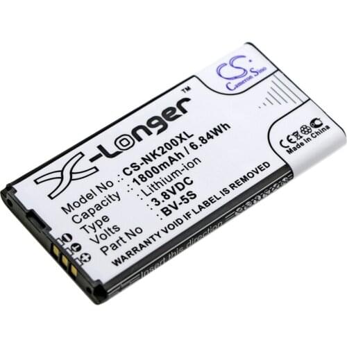 CS 1800mAh / 6.84Wh battery for Nokia RM-1013, X2, X2 Dual SIM, X2D, X2DS BV-5S
