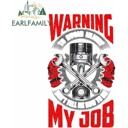 EARLFAMILY 13cm x 8.1cm For Funny Mechanic Autoworker Car Decal Car Accessories Stickers Waterproof Scratch-proof Decoration