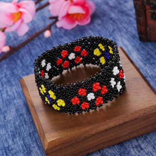 Femme Boho Multilayer Beads Charm Bracelets for Women Vintage Resin Stone Bracelets & Bangles Ethnic Jewelry Gift