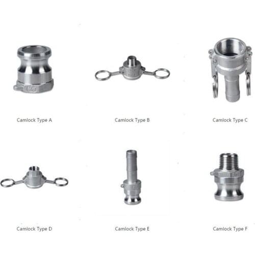 2 PCS Camlock QD Stainless Steel 304 Homebrew Fitting 1/2"FPT 1/2MPT 1/2 Barb Draft Beer Line Quick Disconnect For Home Brewing